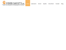 Tablet Screenshot of foodsafetylab.it